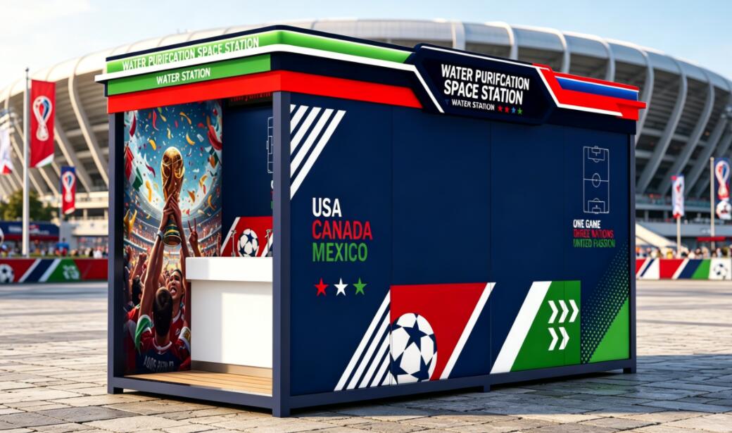Station d’eau sur le thème de la Coupe du monde – Redéfinir l’hydratation du stade ?
